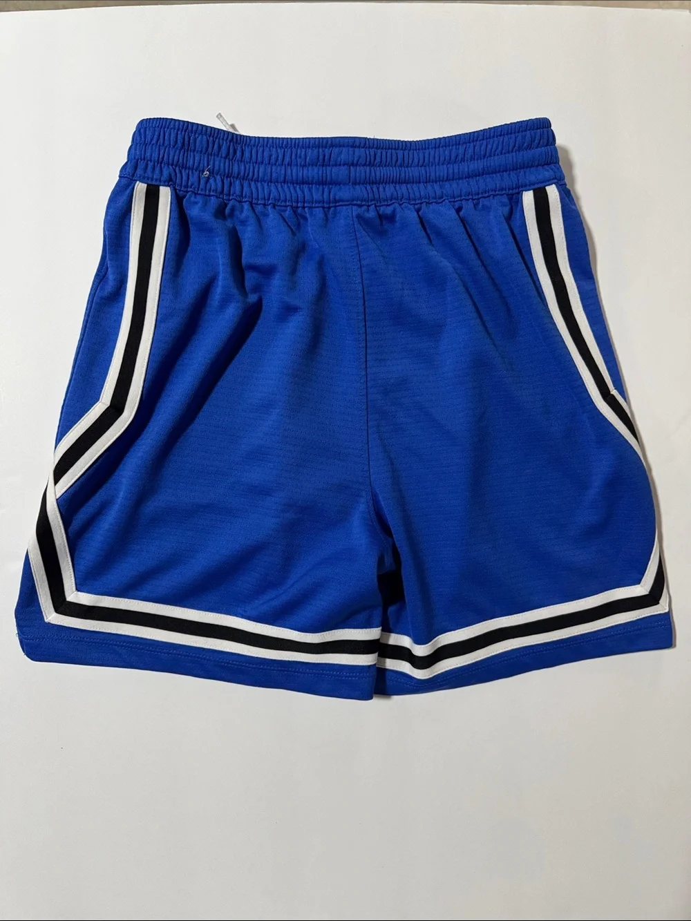 Nike Dri Fit Kids Blue Athletic Shorts with Black & White Trim Size L